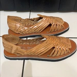 Genuine leather Huaraches (sandals).